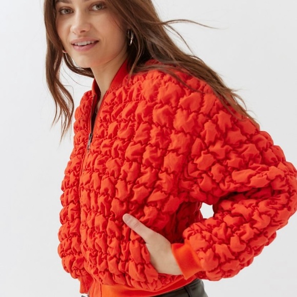 Urban Puffy Orange Jacket - Picture 1 of 6